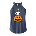 thumbnail image 1 of Peanuts - Snoopy Woodstock Pumpkin - Juniors High Neck Tank Top, 1 of 6