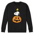 thumbnail image 1 of Peanuts - Snoopy Woodstock Pumpkin - Men's Crew Neck Fleece Pullover, 1 of 5