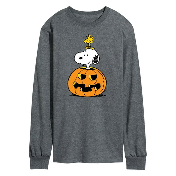 Peanuts - Snoopy Woodstock Pumpkin - Men's Long Sleeve T-Shirt