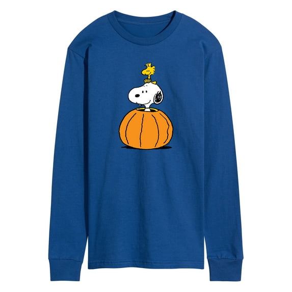 Peanuts - Snoopy Woodstock Pumpkin - Men's Long Sleeve T-Shirt