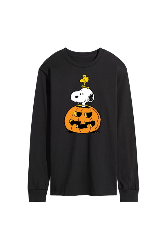 - Snoopy Woodstock Pumpkin - Men's Long Sleeve T-Shirt