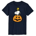 thumbnail image 1 of Peanuts - Snoopy Woodstock Pumpkin - Men's Short Sleeve Graphic T-Shirt, 1 of 5