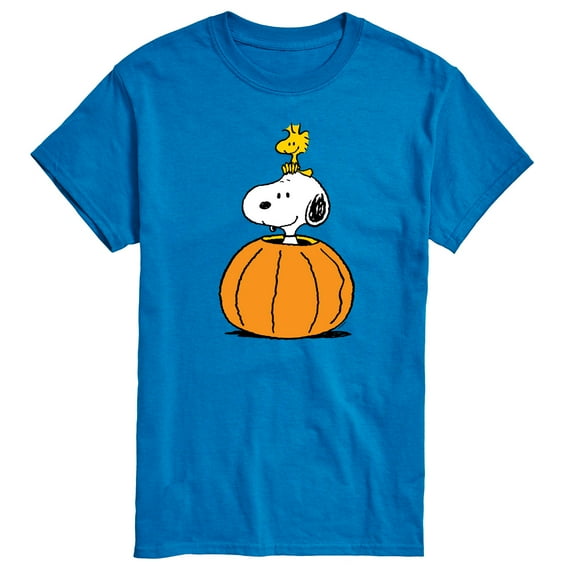 Peanuts - Snoopy Woodstock Pumpkin - Men's Short Sleeve Graphic T-Shirt