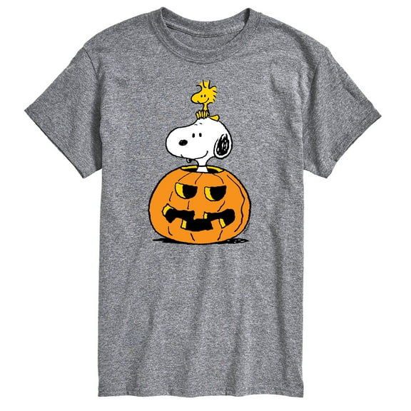 Peanuts - Snoopy Woodstock Pumpkin - Men's Short Sleeve Graphic T-Shirt