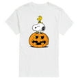 thumbnail image 1 of Peanuts - Snoopy Woodstock Pumpkin - Men's Short Sleeve Graphic T-Shirt, 1 of 5