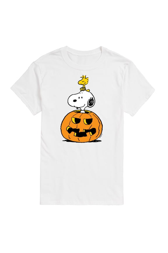 - Snoopy Woodstock Pumpkin - Men's Short Sleeve Graphic T-Shirt