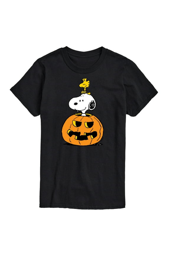 - Snoopy Woodstock Pumpkin - Men's Short Sleeve Graphic T-Shirt