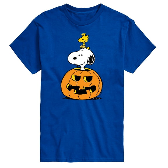 Peanuts - Snoopy Woodstock Pumpkin - Men's Short Sleeve Graphic T-Shirt