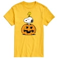 thumbnail image 1 of Peanuts - Snoopy Woodstock Pumpkin - Men's Short Sleeve Graphic T-Shirt, 1 of 5