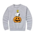 thumbnail image 1 of Peanuts - Snoopy Woodstock Pumpkin - Toddler And Youth Crewneck Fleece Sweatshirt, 1 of 6