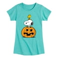 thumbnail image 1 of Peanuts - Snoopy Woodstock Pumpkin - Toddler And Youth Girls Short Sleeve Graphic T-Shirt, 1 of 6