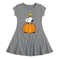 thumbnail image 1 of Peanuts - Snoopy Woodstock Pumpkin - Toddler & Youth Girls Fit & Flare Dress, 1 of 1