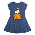 thumbnail image 1 of Peanuts - Snoopy Woodstock Pumpkin - Toddler & Youth Girls Fit & Flare Dress, 1 of 1