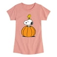 thumbnail image 1 of Peanuts - Snoopy Woodstock Pumpkin - Toddler & Youth Girls Short Sleeve Graphic T-Shirt, 1 of 6
