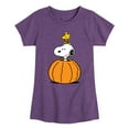 thumbnail image 1 of Peanuts - Snoopy Woodstock Pumpkin - Toddler & Youth Girls Short Sleeve Graphic T-Shirt, 1 of 6