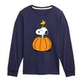 thumbnail image 1 of Peanuts - Snoopy Woodstock Pumpkin - Toddler & Youth Long Sleeve Graphic T-Shirt, 1 of 6