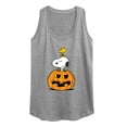 thumbnail image 1 of Peanuts - Snoopy Woodstock Pumpkin - Women's Racerback Tank Top, 1 of 6