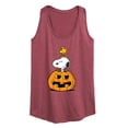 thumbnail image 1 of Peanuts - Snoopy Woodstock Pumpkin - Women's Racerback Tank Top, 1 of 6