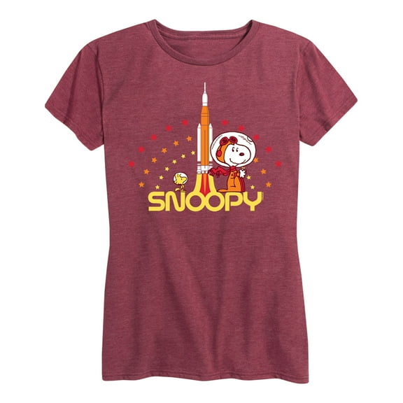 Peanuts - Snoopy Woodstock Rocket - Women's Short Sleeve Graphic T-Shirt