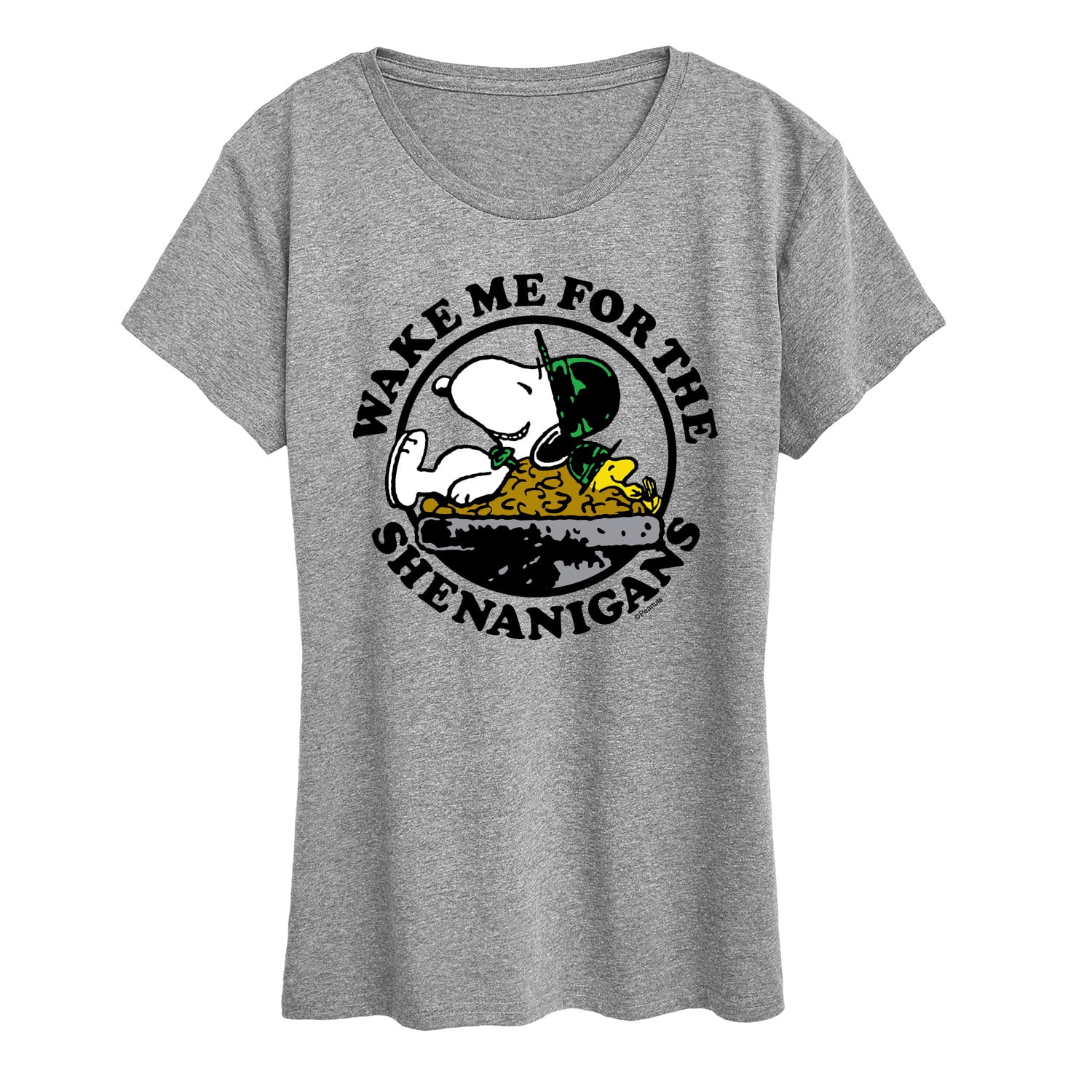 Peanuts - Snoopy & Woodstock Shenanigans - Women's Short Sleeve Graphic ...