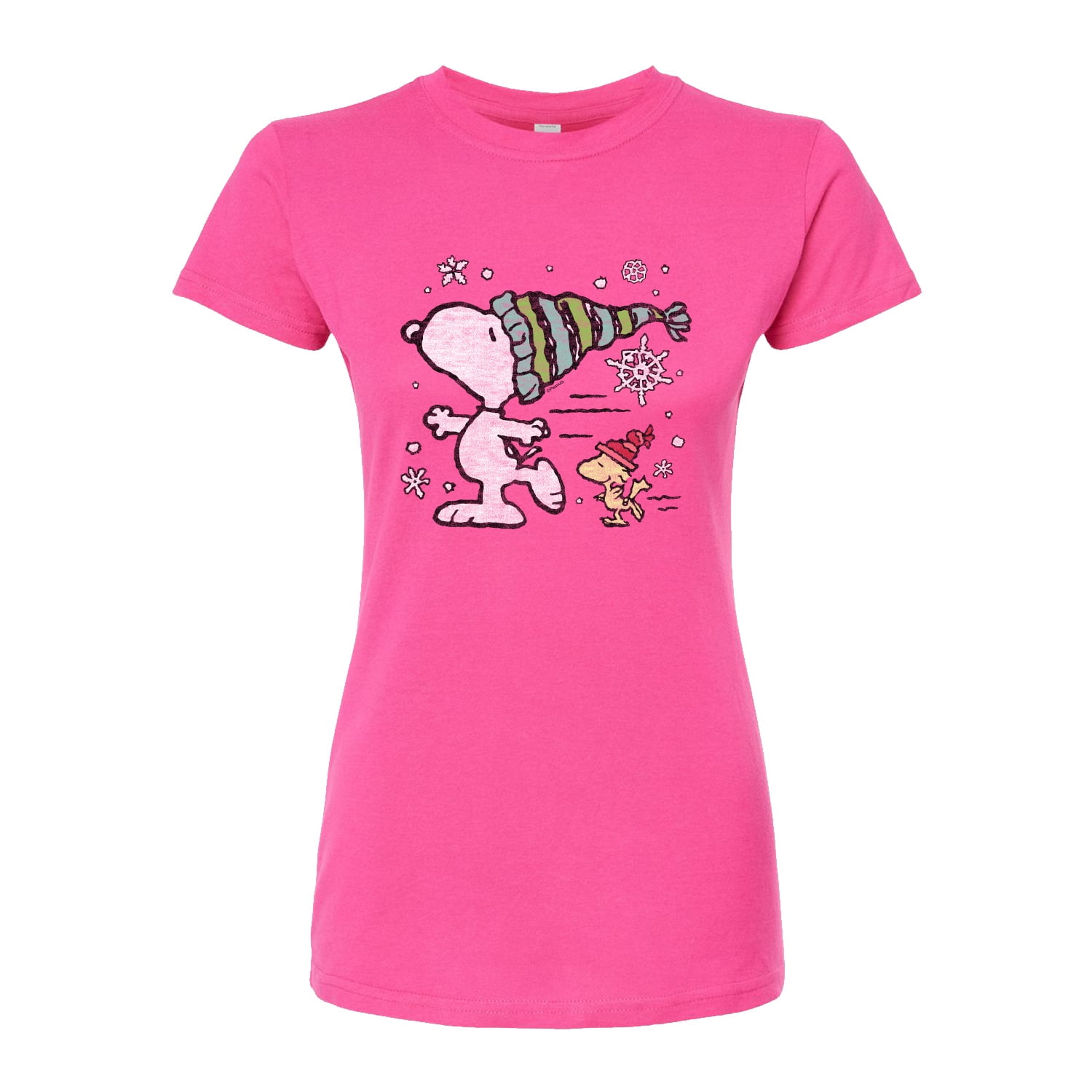 Peanuts - Charlie Brown Snoopy Fall Leaves - Juniors Fitted