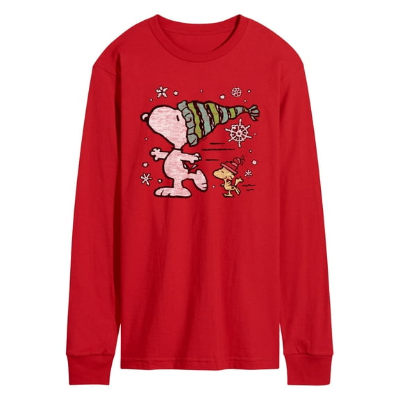 Peanuts - Snoopy Woodstock Skate - Men's Long Sleeve T-Shirt