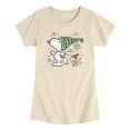 thumbnail image 1 of Peanuts - Snoopy Woodstock Skate - Toddler Girls Fitted Short Sleeve T-Shirt, 1 of 4