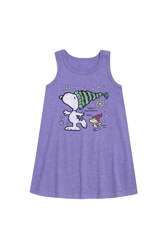 - Snoopy Woodstock Skate - Toddler & Youth Girls A-line Dress
