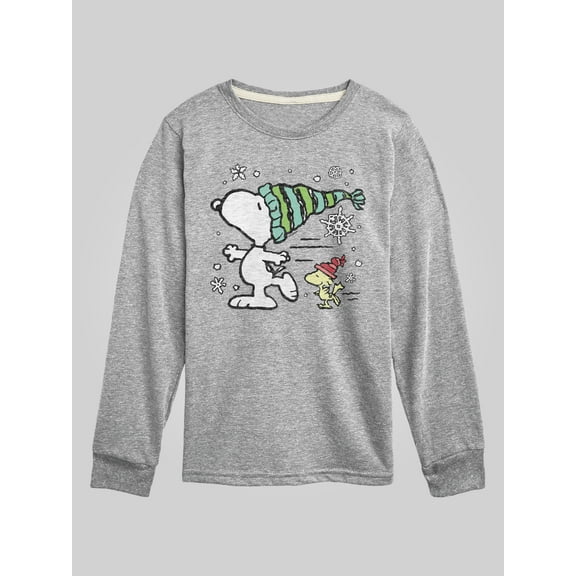 Peanuts - Snoopy Woodstock Skate - Toddler & Youth Long Sleeve Graphic T-Shirt