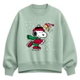 thumbnail image 1 of Peanuts - Snoopy & Woodstock Skating - Women's Oversized Fleece Crew Sweatshirt, 1 of 4
