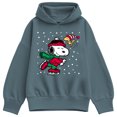 thumbnail image 1 of Peanuts - Snoopy & Woodstock Skating - Women's Oversized Fleece Hoodie Sweatshirt, 1 of 4