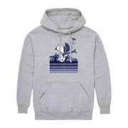 PEANUTS - Snoopy Woodstock Ski Stripes - Men's Fleece Pullover Hoodie