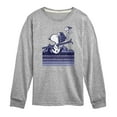 thumbnail image 1 of Peanuts - Snoopy Woodstock Ski Stripes - Toddler And Youth Long Sleeve Graphic T-Shirt, 1 of 6