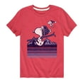 thumbnail image 1 of Peanuts - Snoopy Woodstock Ski Stripes - Toddler And Youth Short Sleeve Graphic T-Shirt, 1 of 6