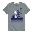 thumbnail image 1 of Peanuts - Snoopy Woodstock Ski Stripes - Toddler And Youth Short Sleeve Graphic T-Shirt, 1 of 6