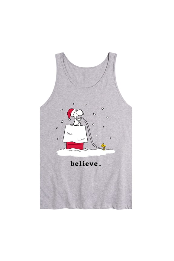 - Snoopy & Woodstock Snowing Believe - Men's Sleeveless Graphic Tank