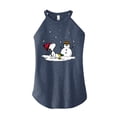 thumbnail image 1 of Peanuts - Snoopy Woodstock Snowman - Juniors High Neck Tank Top, 1 of 5
