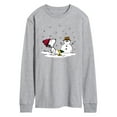 thumbnail image 1 of Peanuts - Snoopy Woodstock Snowman - Men's Long Sleeve T-Shirt, 1 of 6