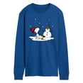 thumbnail image 1 of Peanuts - Snoopy Woodstock Snowman - Men's Long Sleeve T-Shirt, 1 of 1