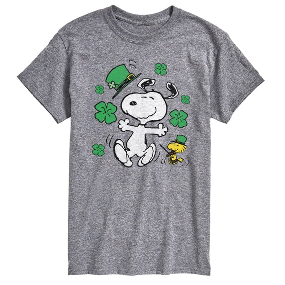 Peanuts - Snoopy & Woodstock St. Patty's Dance - Men's Short Sleeve Graphic T-Shirt