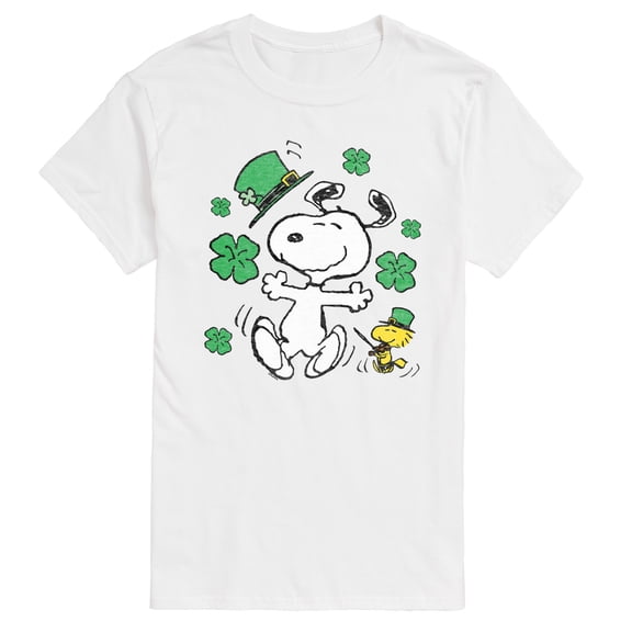 Peanuts - Snoopy & Woodstock St. Patty's Dance - Men's Short Sleeve Graphic T-Shirt