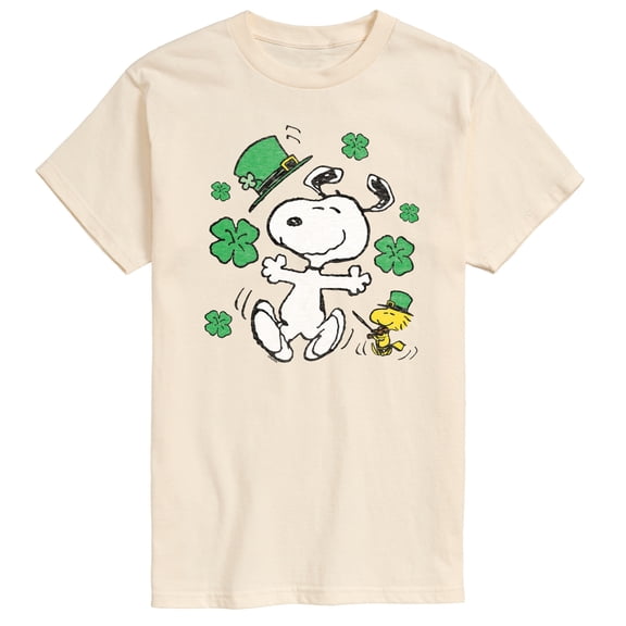 Peanuts - Snoopy & Woodstock St. Patty's Dance - Men's Short Sleeve Graphic T-Shirt