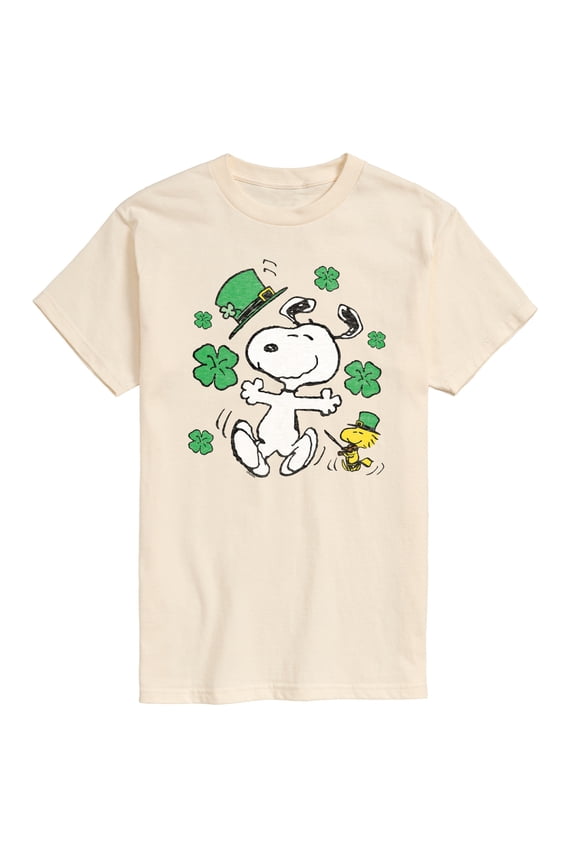 - Snoopy & Woodstock St. Patty's Dance - Men's Short Sleeve Graphic T-Shirt