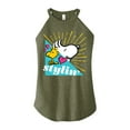 thumbnail image 1 of Peanuts - Snoopy Woodstock Stylin - Juniors High Neck Tank Top, 1 of 5