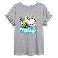 thumbnail image 1 of Peanuts - Snoopy Woodstock Stylin - Women's Oversized T-Shirt, 1 of 6