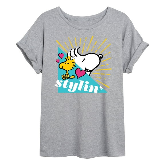 Peanuts - Snoopy Woodstock Stylin - Women's Oversized T-Shirt