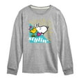 thumbnail image 1 of Peanuts - Snoopy Woodstock Stylin - Toddler And Youth Long Sleeve Graphic T-Shirt, 1 of 5