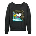 thumbnail image 1 of Peanuts - Snoopy Woodstock Stylin - Women's Lightweight French Terry Long Sleeve Shirt, 1 of 5