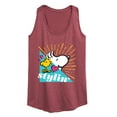 thumbnail image 1 of Peanuts - Snoopy Woodstock Stylin - Women's Racerback Tank Top, 1 of 5