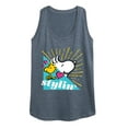 thumbnail image 1 of Peanuts - Snoopy Woodstock Stylin - Women's Racerback Tank Top, 1 of 5